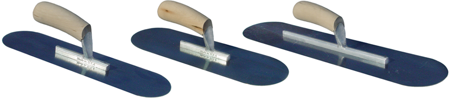 HARRINGTON Round End CementFinisher's Trowel BLUE STEEL BLADE - Click Image to Close